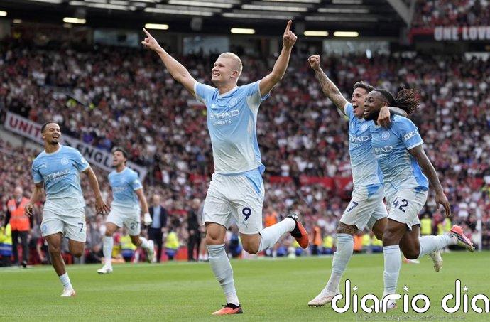 Haaland da el derbi de Manchester a un City con diez más de una hora