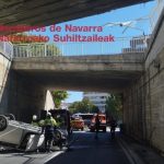 Herida una conductora de 46 años al salirse de la vía y caer de una altura de 4-5 metros en la calle Abejeras