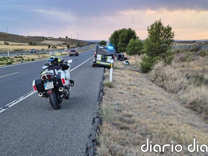 Herido grave un joven de 23 años de Móstoles (Madrid) en un accidente de tráfico en la A-23, en Almudévar (Huesca)