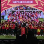 Homenaje con honores a las Campeonas del Mundo Sub-20