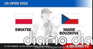 Iga Swiatek - Marie Bouzkova, en directo hoy: sigue el partido de US Open WTA