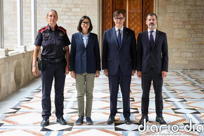 Illa se reúne con Ferran López y Sílvia Catà, al frente del relevo en la cúpula de Mossos