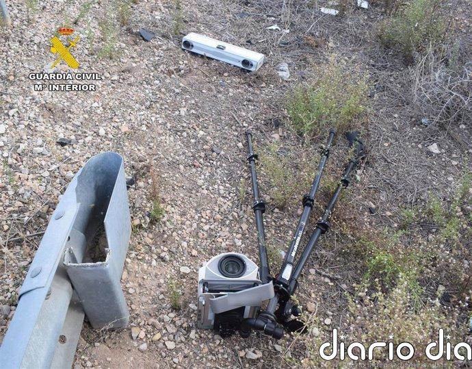 Investigado un vecino de La Roda por tratar de hurtar y causar daños a un equipo de radar de la Guardia Civil