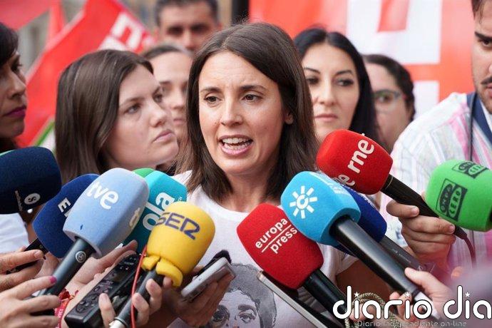 Irene Montero avisa de que no aceptará un "trágala" con el RD de Vivienda y apoyará que se prolongue la acampada de Sol