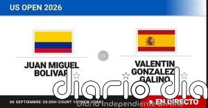 Juan Miguel Bolivar - Valentin Gonzalez-Galino, en directo hoy: sigue el partido de US Open Juniors, Boys