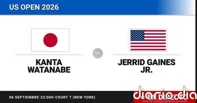 Kanta Watanabe - Jerrid Gaines Jr., en directo hoy: sigue el partido de US Open Juniors, Boys