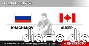 Karen Khachanov - Felix Auger-Aliassime, en directo hoy: sigue el partido de China Open