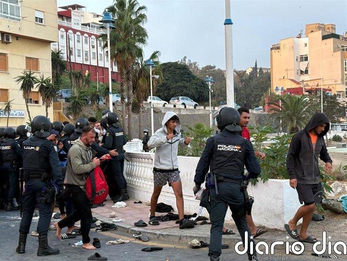 La Audiencia Nacional admite el recurso del SUP contra el dispositivo de migrantes en el puerto de Ceuta