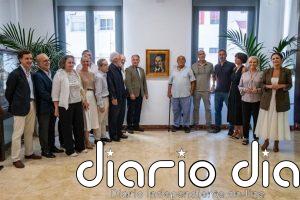 La obra 'Retrato de Juan Ramón Jiménez' de Vázquez Díaz preside ya la planta noble de la Diputación de Huelva