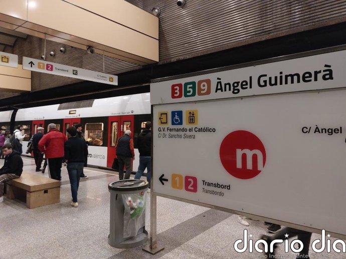 Las líneas 1 y 2 de Metrovalencia circulan todavía con retrasos por las averías de las lluvias del miércoles