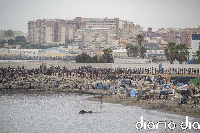 Las llegadas irregulares de migrantes a Ceuta suben un 102% respecto a 2025, sin contar con la entrada masiva de julio