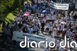 Los trabajadores de Airbus se manifiestan en Madrid para reclamar una "negociación real" con la empresa