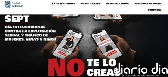 Málaga advierte con una campaña de los riesgos de las redes sociales para captar víctimas de explotación sexual