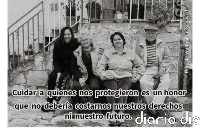Mayores del Nordeste de Segovia envían postales a las administraciones para exigir "cuidados con dignidad"
