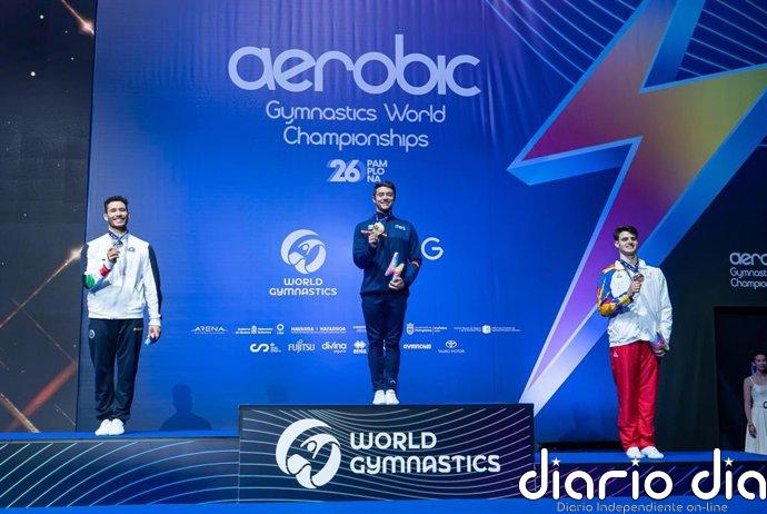 Miquel Mañé se proclama en Pamplona campeón del mundo de gimnasia aeróbica por tercera vez