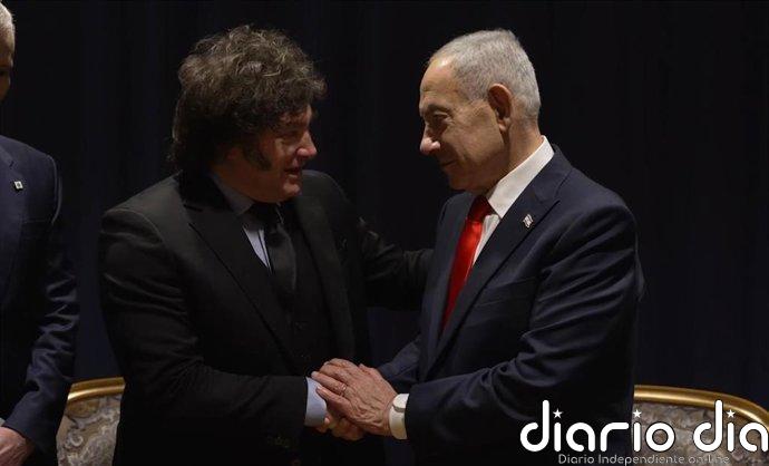 Netanyahu ensalza a Milei como "uno de los grandes líderes" del momento y agradece su apoyo "incondicional" a Israel