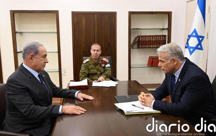 Netanyahu se reúne con el opositor Lapid para compartir "alertas de posibles ataques" en torno a las elecciones