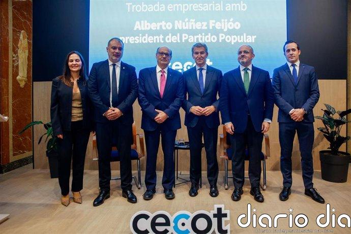 Panés (Cecot) expone ante Feijóo su preocupación por el absentismo laboral y la "presión fiscal"