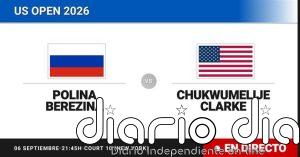 Polina Berezina - Chukwumelije Clarke, en directo hoy: sigue el partido de US Open Juniors, Girls