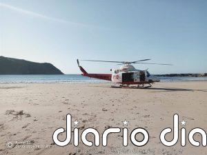 Rescatadas en helicóptero una polaca lesionada en la playa de Amio y una alemana que se cayó en la senda del Nansa