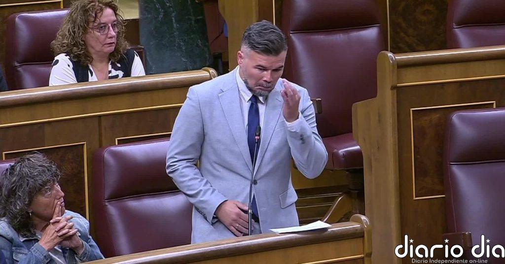 Rufián acusa a Abascal de ser "portavoz de Tel Aviv"