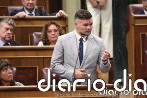 Rufián cuestiona a la izquierda "pura" que "da votantes por perdidos y pide centrarse en los problemas y no en el léxico