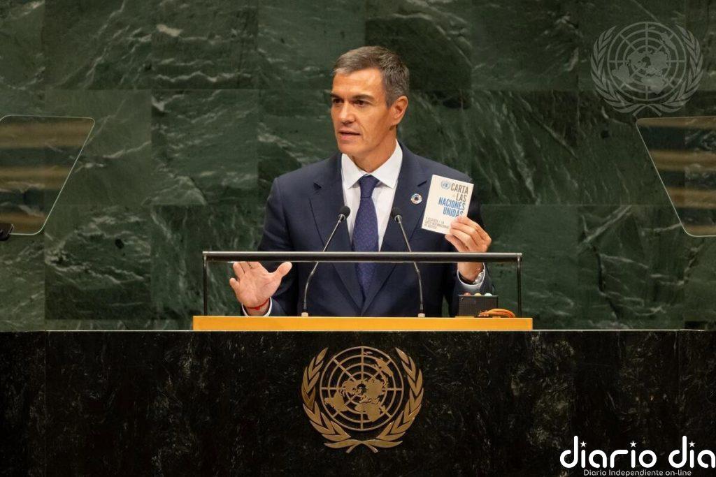 Sánchez apunta ante la ONU a "la desinformación" en la crisis de Ceuta y llama a no "convertir al migrante en enemigo"