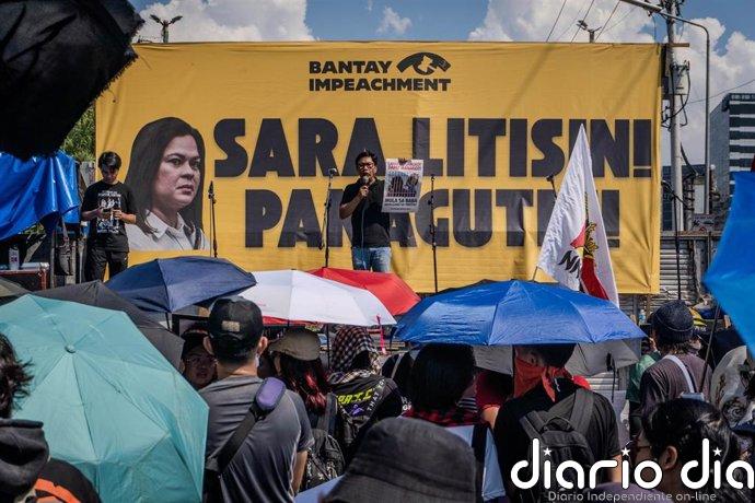 Sara Duterte paga su fianza y dice "no sentirse segura" tras ser acusada de atentar contra el presidente