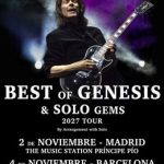 Steve Hackett (Genesis) actuará en Madrid y Barcelona en noviembre de 2027