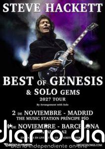 Steve Hackett (Genesis) actuará en Madrid y Barcelona en noviembre de 2027