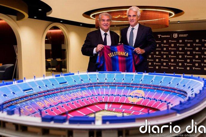 Telefónica firma un acuerdo con el Barça para ser socio oficial del Espai Barça durante 5 años