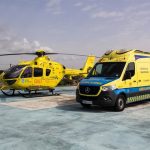 Trasladada en helicóptero una persona tras ser rescatada del mar en Vilagarcía de Arousa
