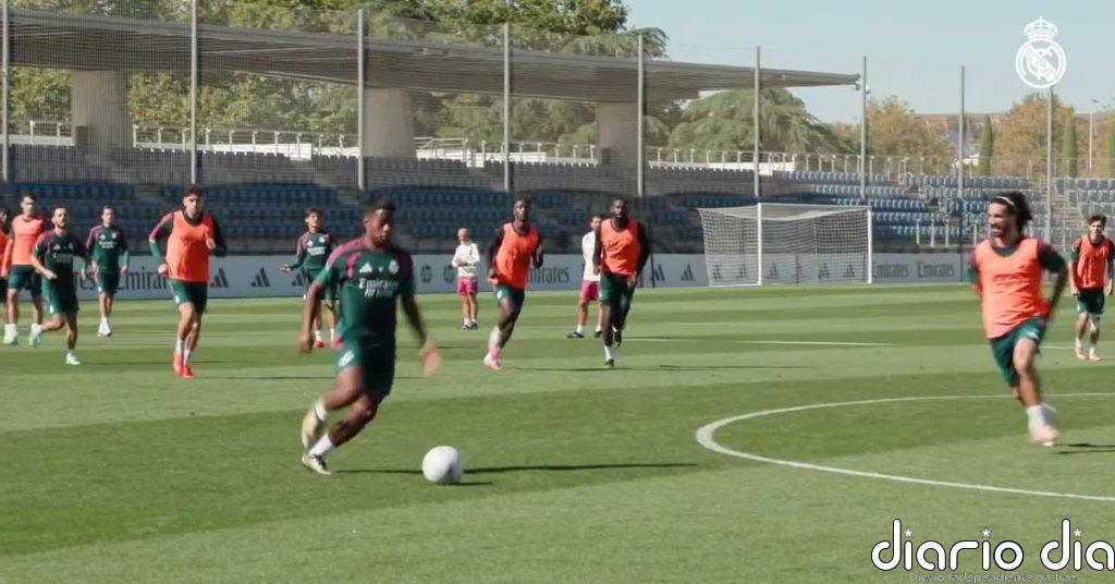 Último entrenamiento del Madrid antes de recibir al Rayo