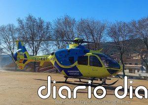 Un herido tras la salida de la vía de una moto en la SA-201 en La Alberca (Salamanca)