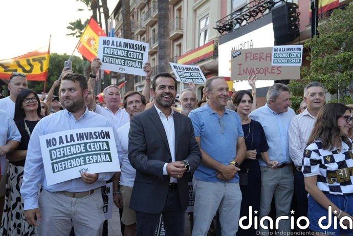 Vox Murcia tacha de "invasión" la crisis de Ceuta: "El agresor es Marruecos y el traidor es Pedro Sánchez"