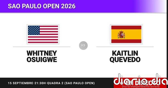 Whitney Osuigwe - Kaitlin Quevedo, en directo hoy: sigue el partido de Sao Paulo Open