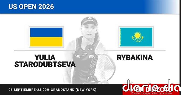 Yulia Starodubtseva - Elena Rybakina, en directo hoy: sigue el partido de US Open WTA