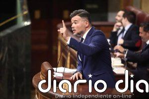 29N.- Rufián se disculpa por no lograr una candidatura unitaria de la izquierda: "He fracasado"