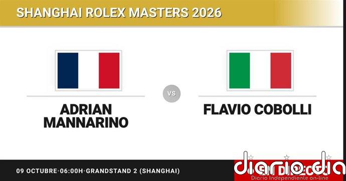 Adrian Mannarino - Flavio Cobolli, en directo hoy: sigue el partido de Shanghai Rolex Masters