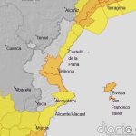 Aemet rebaja a naranja y amarillo los avisos meteorológicos en la Comunitat Valenciana