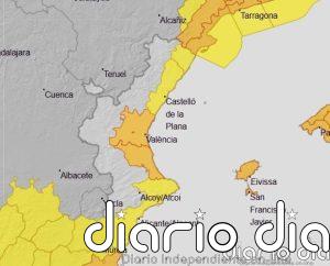 Aemet rebaja a naranja y amarillo los avisos meteorológicos en la Comunitat Valenciana