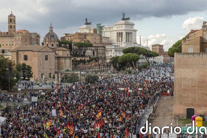 Al menos ocho detenidos en una nueva jornada de protestas en varias ciudades de Italia contra el Gobierno de Meloni