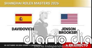 Alejandro Davidovich Fokina - Jenson Brooksby, en directo hoy: sigue el partido de Shanghai Rolex Masters
