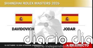Alejandro Davidovich Fokina - Rafael Jodar, en directo hoy: sigue el partido de Shanghai Rolex Masters