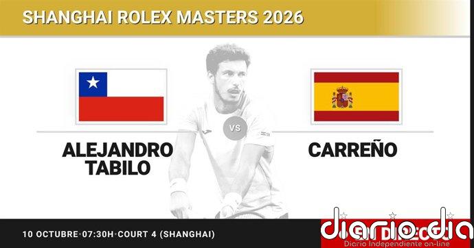 Alejandro Tabilo - Pablo Carreno Busta, en directo hoy: sigue el partido de Shanghai Rolex Masters