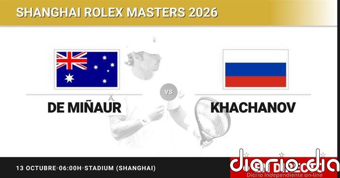 Alex de Minaur - Karen Khachanov, en directo hoy: sigue el partido de Shanghai Rolex Masters