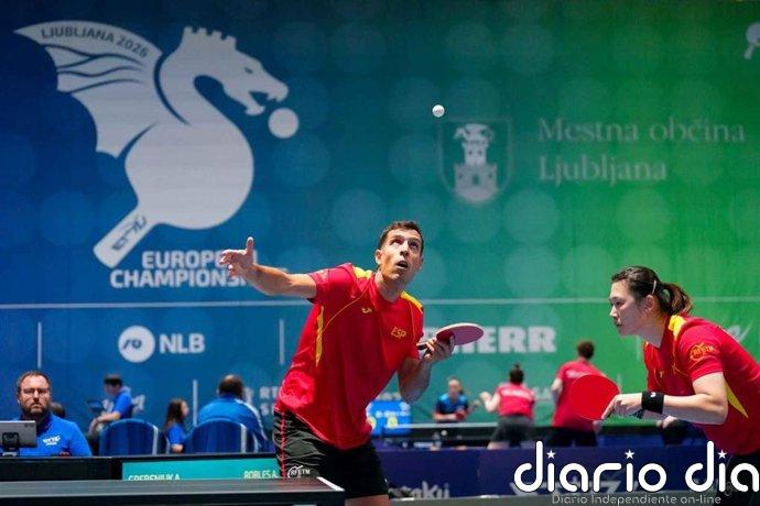 Álvaro Robles y María Xiao caen en octavos en la defensa de su título europeo de dobles mixtos