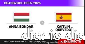 Anna Bondar - Kaitlin Quevedo, en directo hoy: sigue el partido de Guangzhou Open
