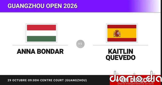 Anna Bondar - Kaitlin Quevedo, en directo hoy: sigue el partido de Guangzhou Open