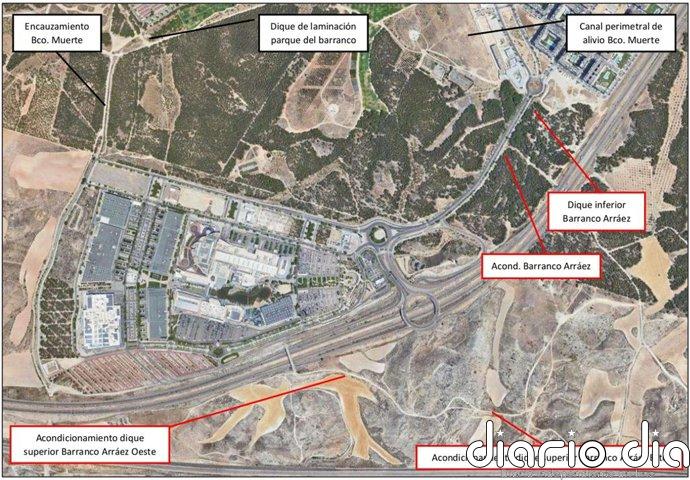 Aprobado el proyecto de diques de laminación del barranco de Arráez para blindar el entorno de Parque Venecia